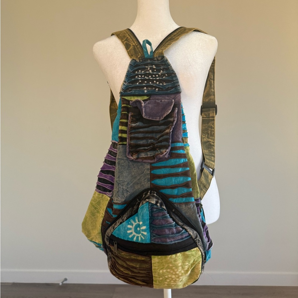Multicolor Patchwork Backpack - image 1